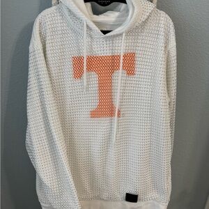 White and Orange Mesh/Jeweled Tennessee Hoodie